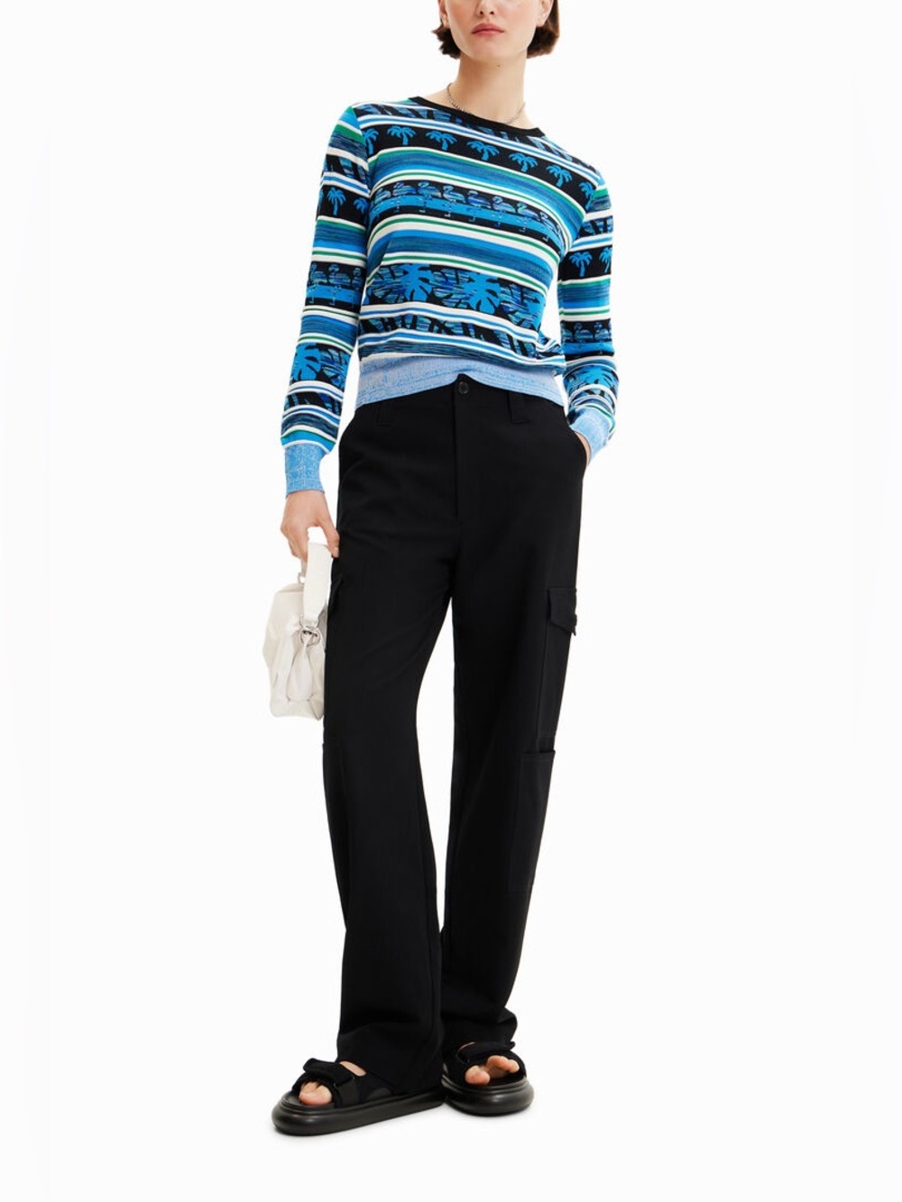 Desigual TROPICAL BORDER PULLOVER